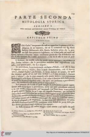 Sezione I: Del secolo anteriore alla guerra di Troja