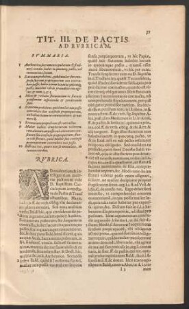Tit. III. De Pactis.