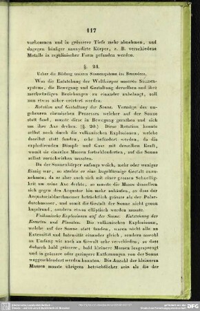§. 24. Ueber die Bildung unseres Sonnensystems ins Besondere