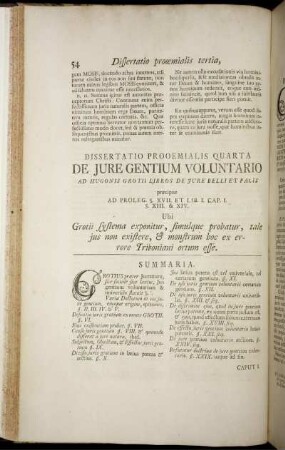 Dissertatio Prooemialis Quarta De Jure Gentium ...