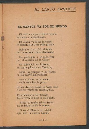 El cantor va por el mundo