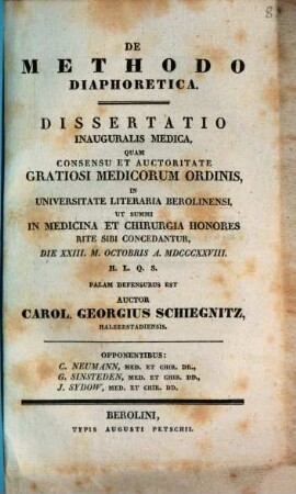 De methodo diaphoretica : diss. inaug. med.