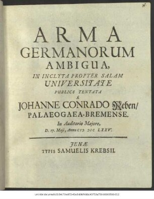 Arma Germanorum Ambigua