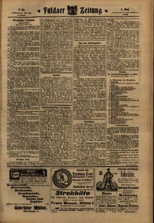 Zweite Ausgabe vom Freitag, den 27. Mai 1910.