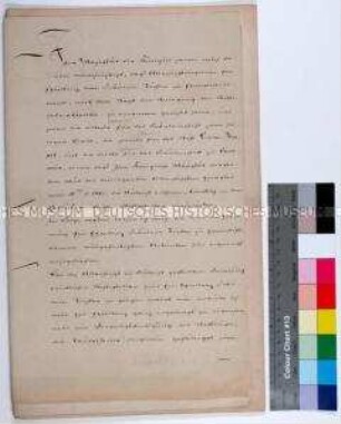 Akte mit Brief an Hermann von Boyen, Urkunde über die Ernennung seiner drei Töchter durch die Königin zu Ehrenstiftsdamen sowie Abschrift aus den Statuten des Stiftes zum Heiligen-Grabe von 1714