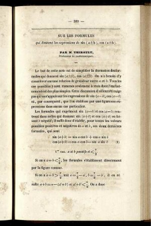 Sur les formules.