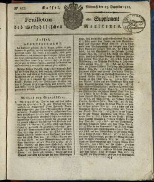 No. 103, Mittwoch den 23. Dezember 1812