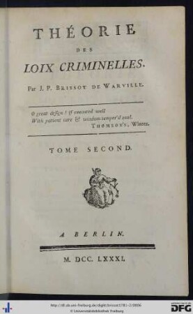 Tome Seconde: Théorie Des Loix Criminelles