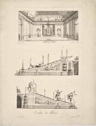 Saal und Treppenaufgang des Schlosses Bornim