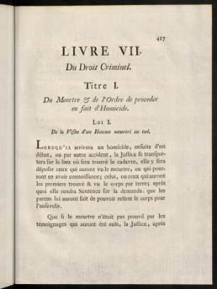 417-437, Titre I. - Titre III.