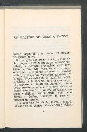 Un maestro del cuento nativo