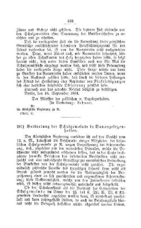 Vertretung der Schulgemeinde in Bauangelegenheiten : [IV. Elementarschulwesen]