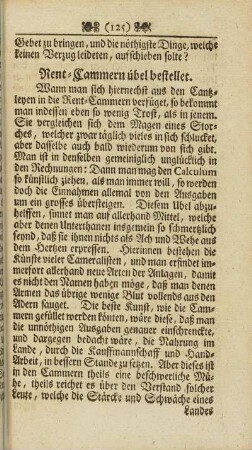 Rent-Cammern übel bestellet