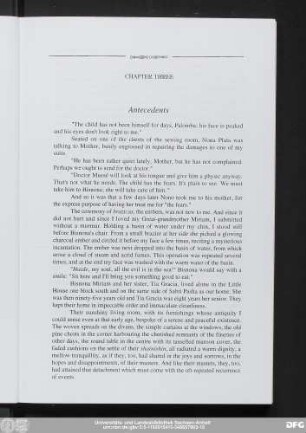 Chapter Three Antecedents