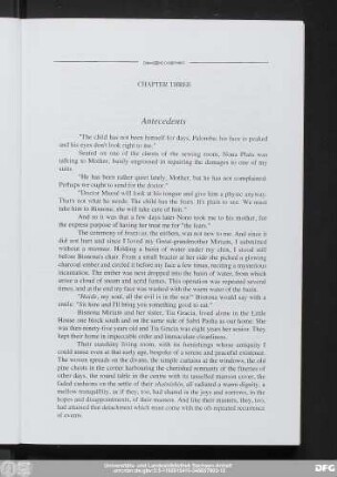 Chapter Three Antecedents