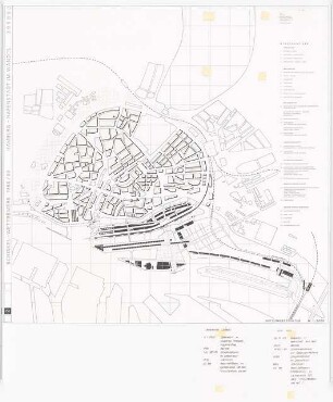 Revitalisierung des Hamburger Hafens Schinkelwettbewerb 1989: Lageplan 1:5000