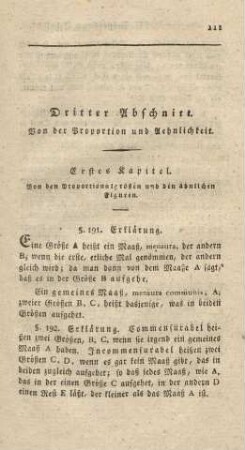 Dritter Abschnitt. Von der Proportion und Aehnlichkeit