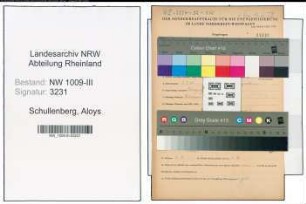 Entnazifizierung Aloys Schullenberg , geb. 02.02.1900 (Buchhalter)