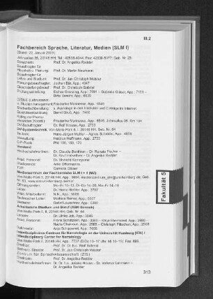 Fachbereich Sprache, Literatur, Medien (SLM I)