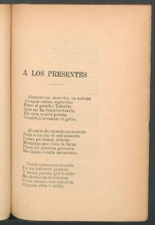 A los presentes