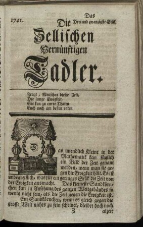 1741. Das Drei und zwanzigste Stük.