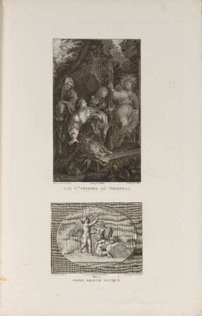 Illustrationen: Les Stes. Femmes Au Tombeau. Pierre Gravée Antique.