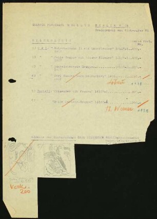 Bilderliste für die Galerie Ferdinand Möller