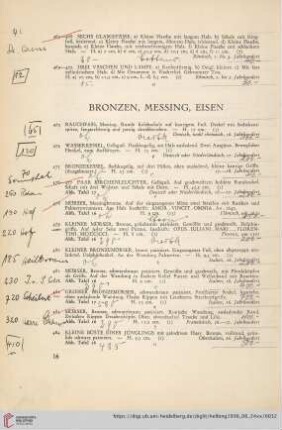 Bronzen, Messing, Eisen (Nr. 473-523)