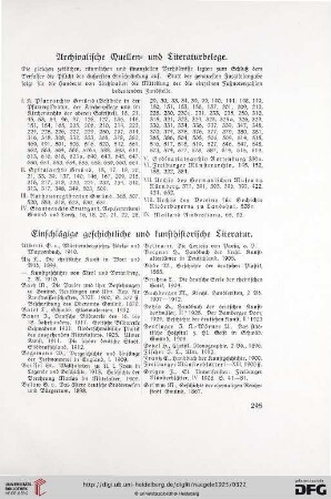 Archivalische Quellen- und Literaturbelege