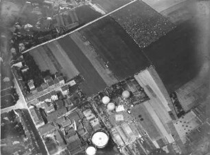 Der Startplatz in Altenburg mit den Ballons "Chemnitz", "Erfurt", "Thüringen"