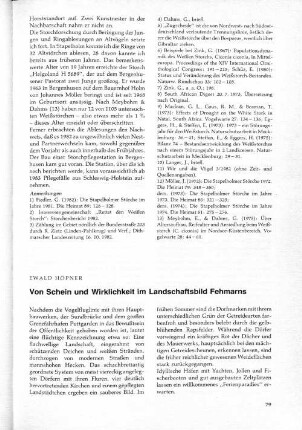 Von Schein und Wirklichkeit im Landschaftsbild Fehmarns