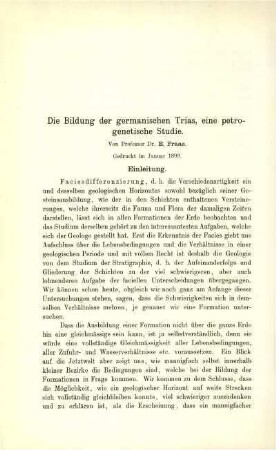 Die Bildung der germanischen Trias, eine petrogenetische Studie