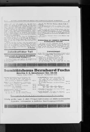 Reichsverband der Zahnärzte Deutschlands, Bezirksverband Hamburg e.V.