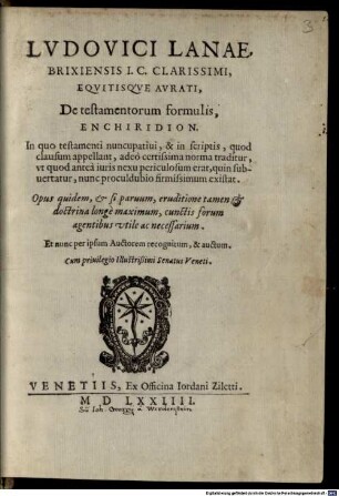 De testamentorum formulis enchiridion