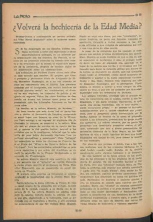 ¿Volverá la hechicería de la edad media?