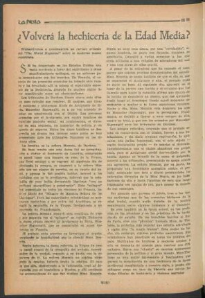 ¿Volverá la hechicería de la edad media?