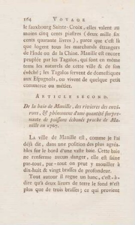 Article second. De la baie de Manille, des rivieres de environs, ...