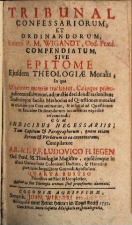 Tribunal Confessariorum et ordinandorum