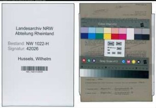 Entnazifizierung Wilhelm Hussels , geb. 11.01.1898 (Ingenieur)
