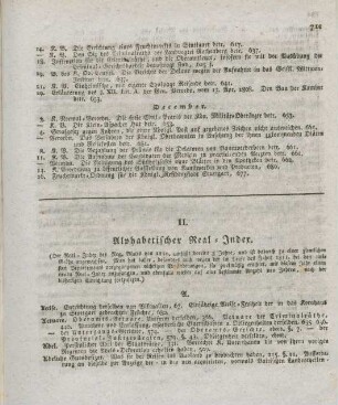 II. Alphabetischer Real-Index