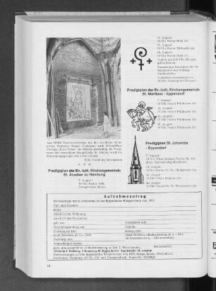 Predigtplan der Ev.-luth. Kirchengemeinde St. Anschar zu Hamburg