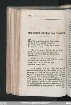 Am neunten Sonntage nach Trinitatis.