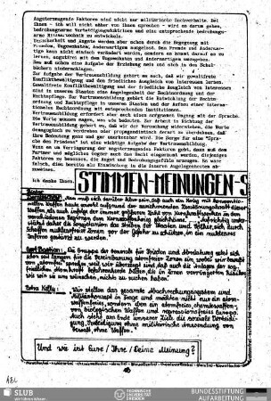 Stimmen - Meinungen