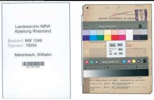 Entnazifizierung Wilhelm Marenbach , geb. 25.08.1916 (Bahnbeamter)