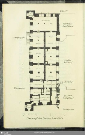 Grundriß des Grünen Gewölbes