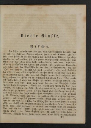 Vierte Klasse. Fische.