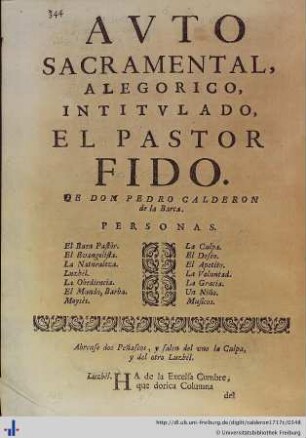 El Pastor Fido.