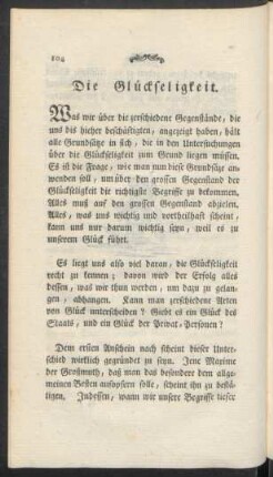 Die Glückseligkeit