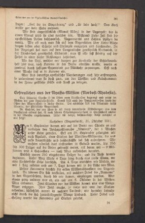 Erfreuliches aus der Nyassa-Mission (Nordost-Rhodesia)