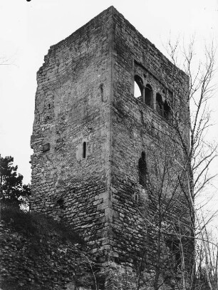 Jena-Lobeda, Lobdeburg, Ruine des Wohnturmes